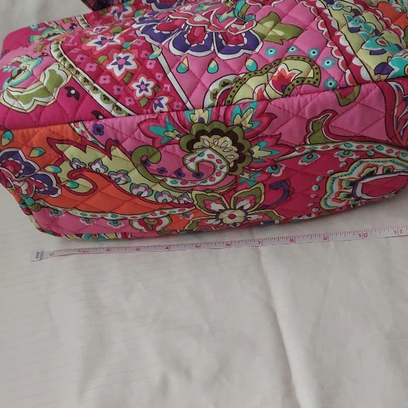 Vera Bradley Hot Pink Multicolor Paisley Quilted Tote - Picture 4 of 6